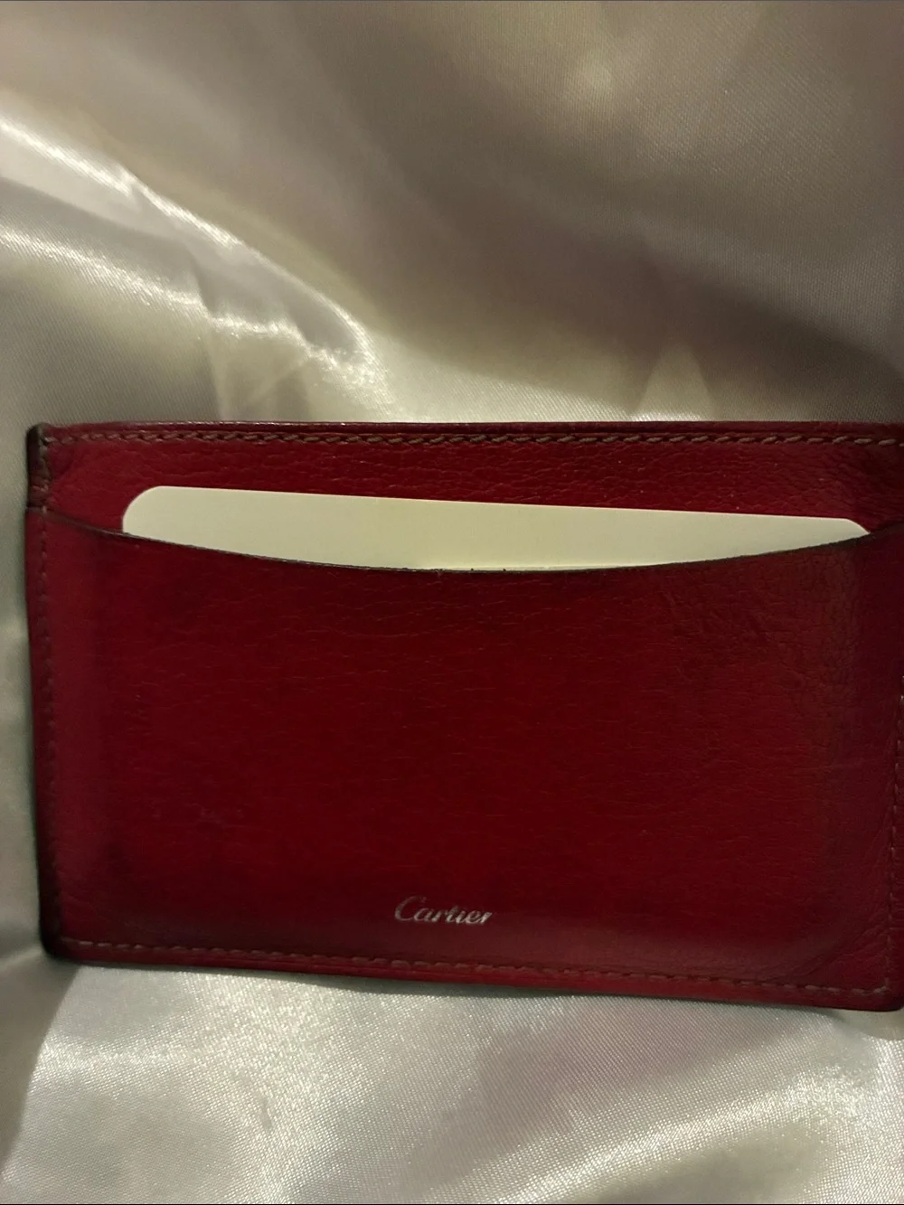 Cartier Red Leather Card Holder